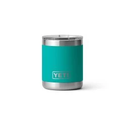 Yeti Rambler 10 Oz Lowball -Hiking Camping Store Drinkware Lowball 10oz AquiferBlue Studio PrimaryB