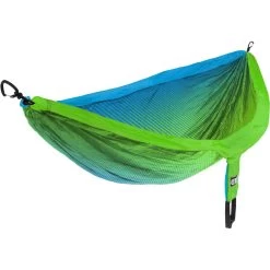 DoubleNest Print Hammock -Hiking Camping Store ENO DoubleNest Print Fade TealChartreuse