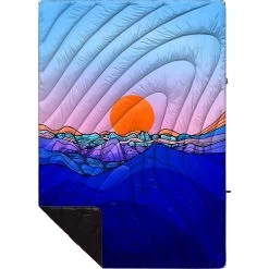 Rumpl Original Puffy Blanket - Printed 1-Person -Hiking Camping Store TPPB BB1 1 SKYLINE DIVIDE BROOKLYN BELL OGPUFFY 1P FLATLAY